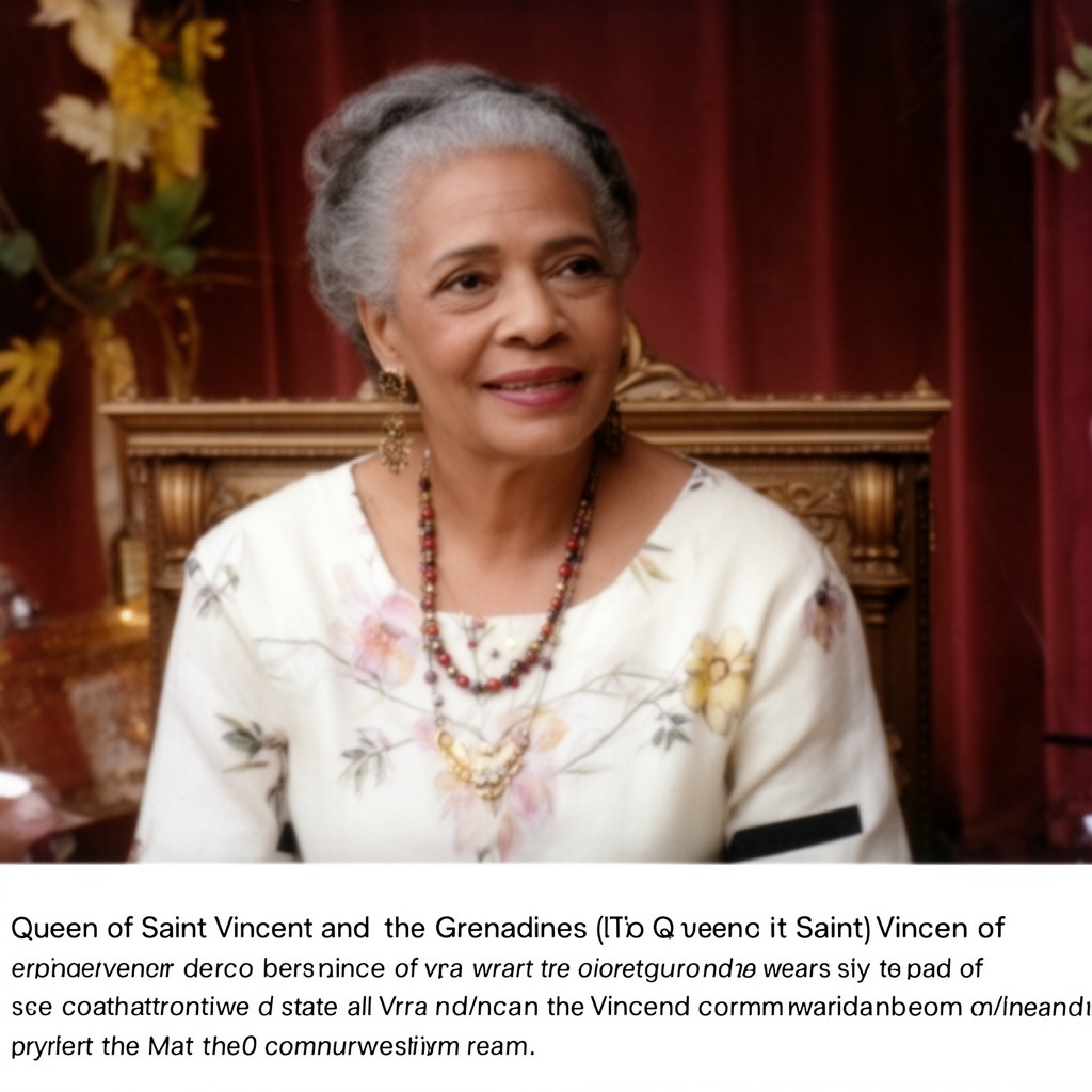 AI-generated illustration of Queen of Saint Vincent and the Grenadines