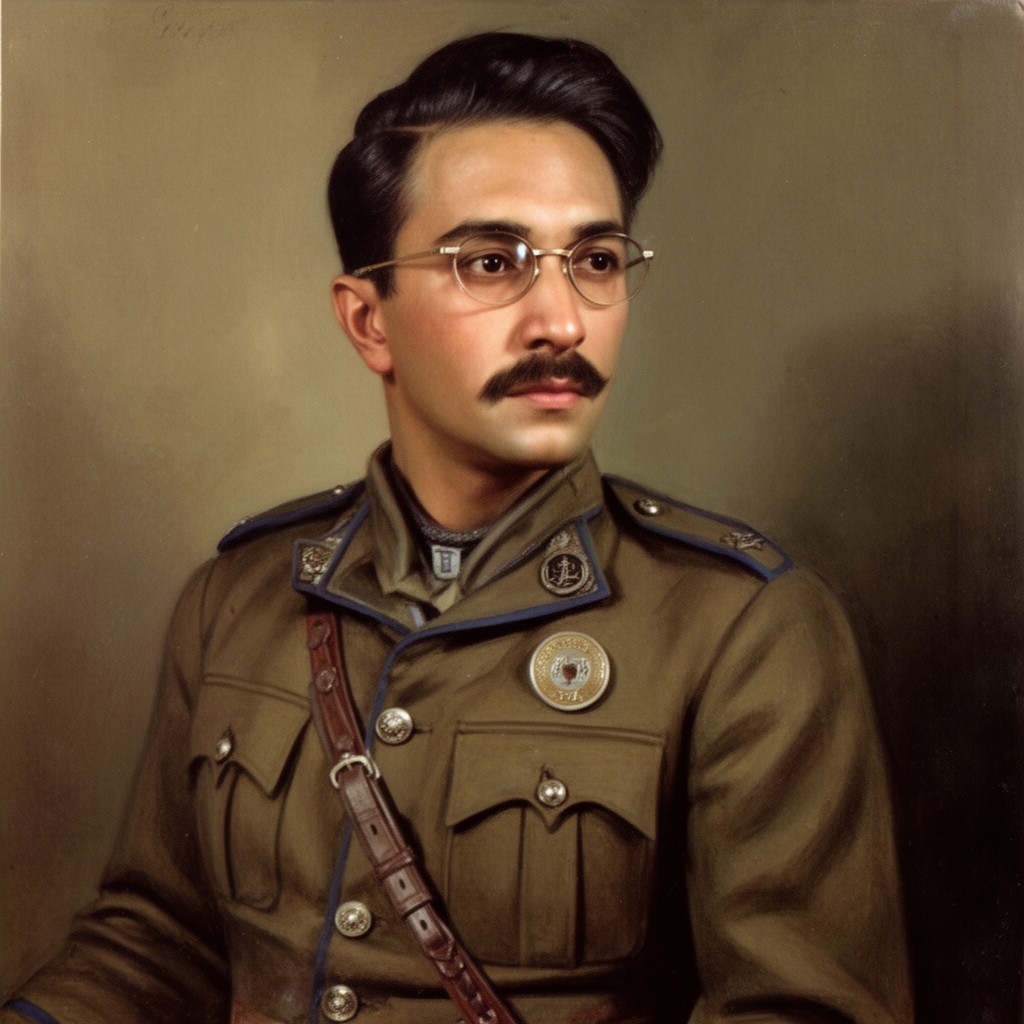 AI-generated illustration of Subhas Chandra Bose