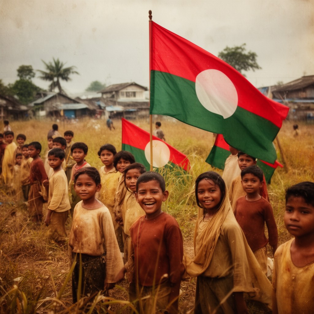 AI-generated illustration of People's Republic of Bangladesh (from East Pakistan)