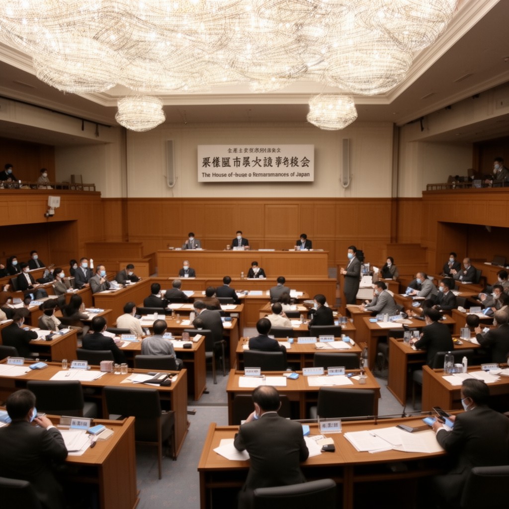 AI-generated illustration of House of Representatives of Japan