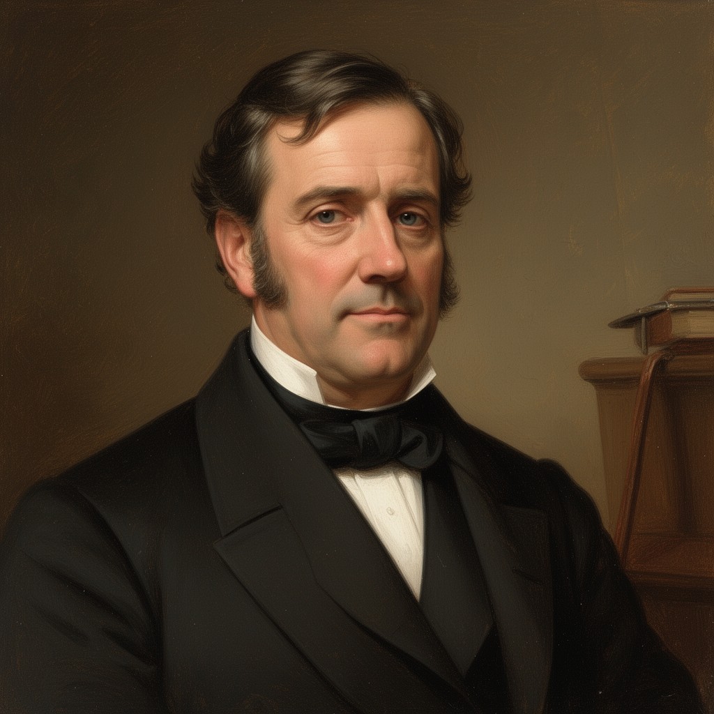 AI-generated illustration of Calvin Ellis Stowe