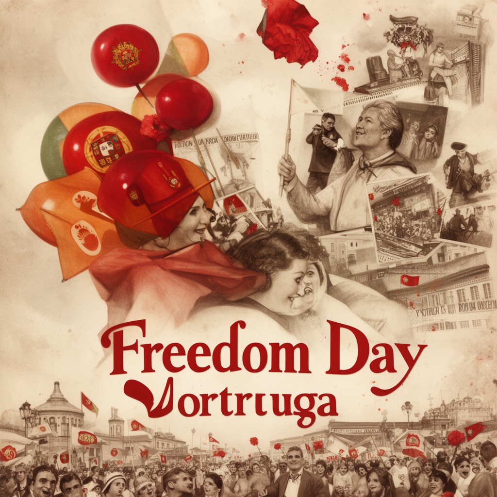 AI-generated illustration of Freedom Day (Portugal)
