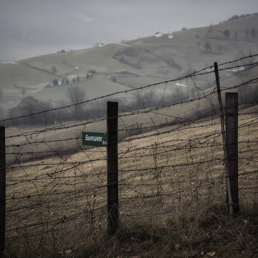 AI-generated illustration of Hungary–Austria border