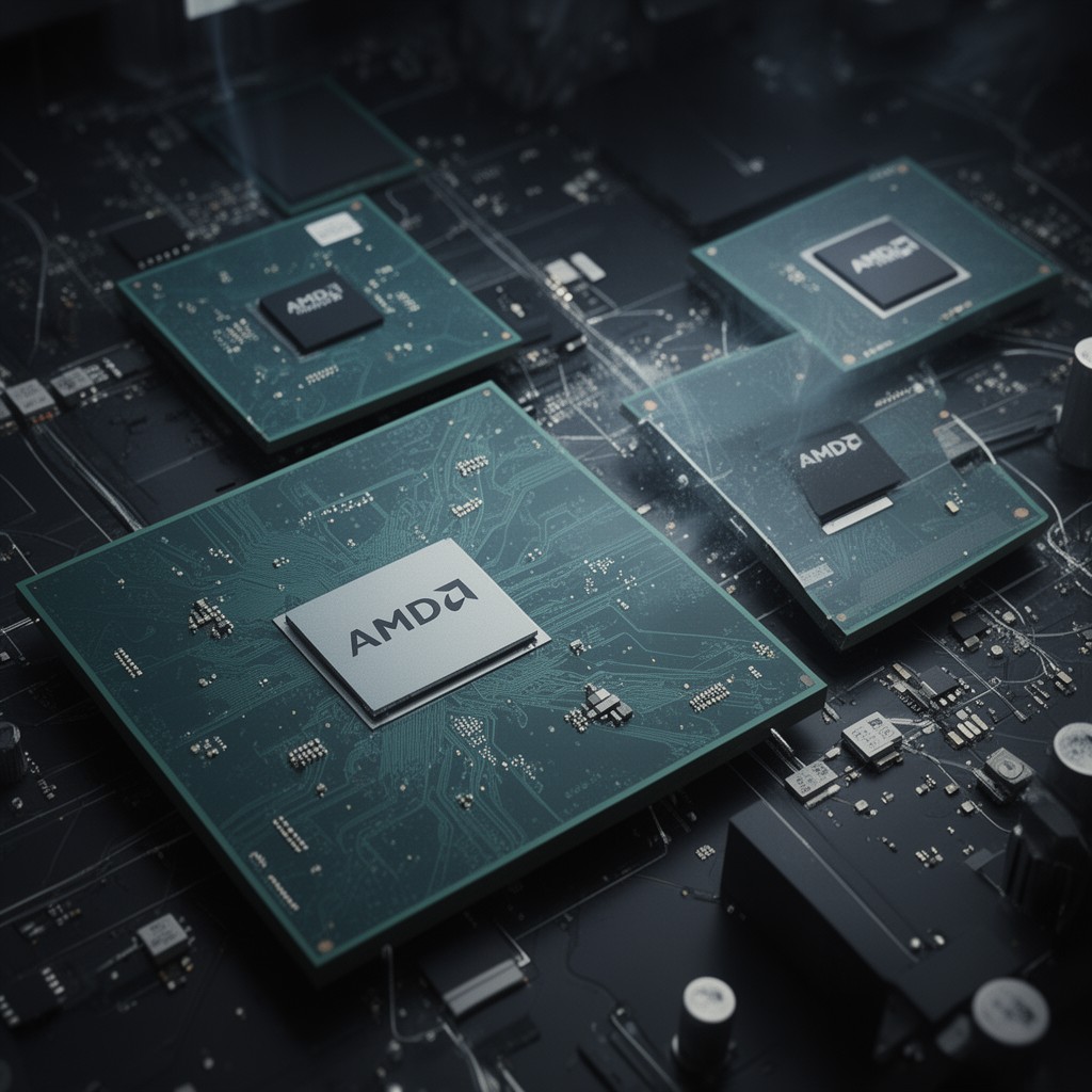 AI-generated illustration of AMD processors