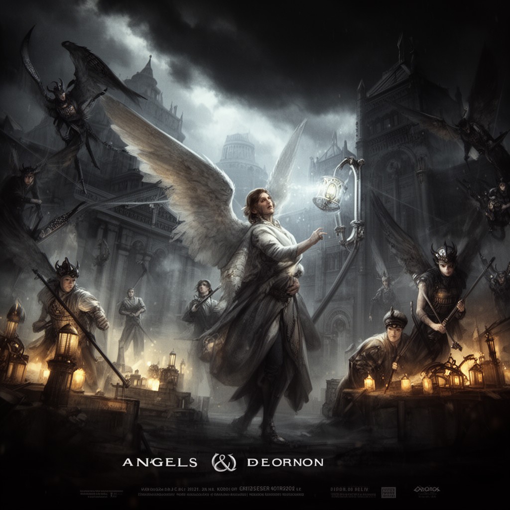 AI-generated illustration of Angels & Demons