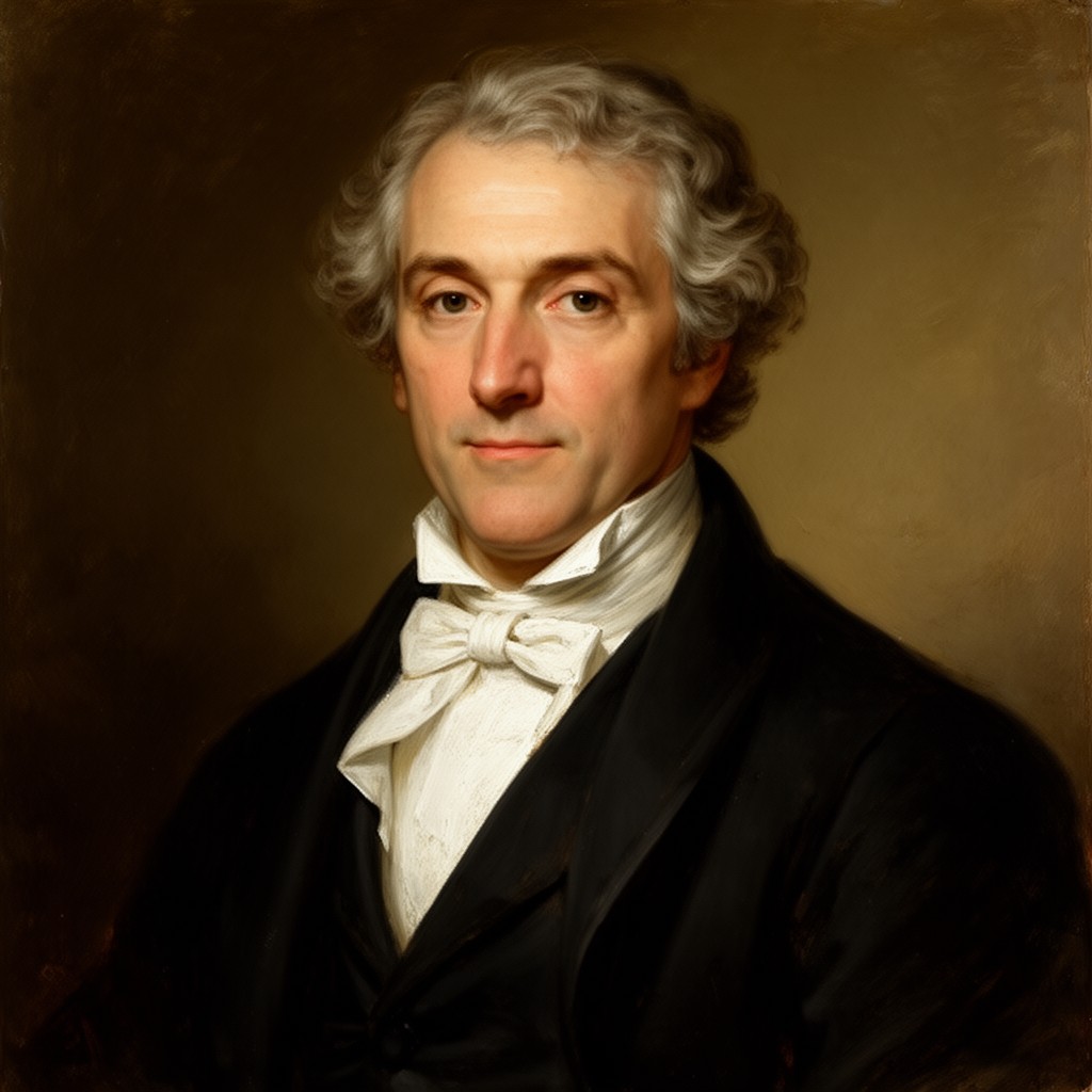 AI-generated illustration of James Mill