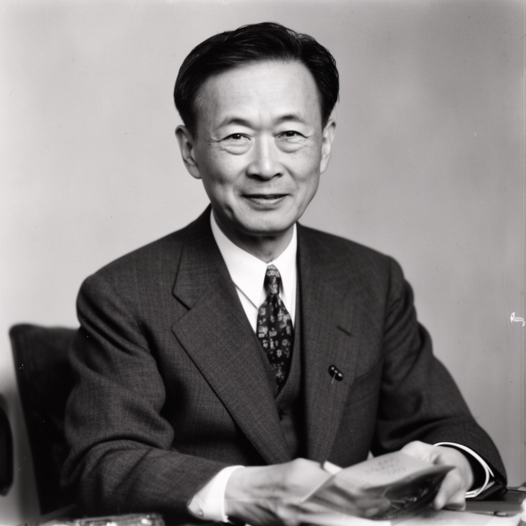 AI-generated illustration of Hideki Yukawa
