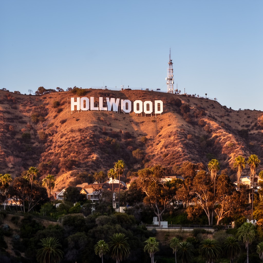 AI-generated illustration of Hollywood Sign