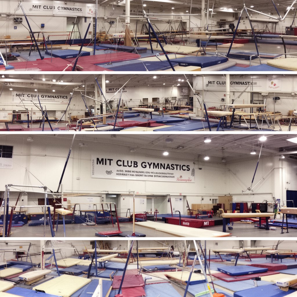 AI-generated illustration of MIT Club Gymnastics