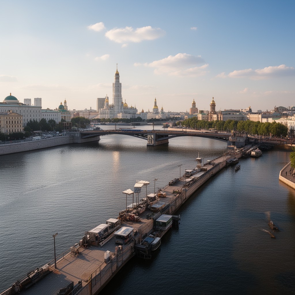 AI-generated illustration of Moskva River