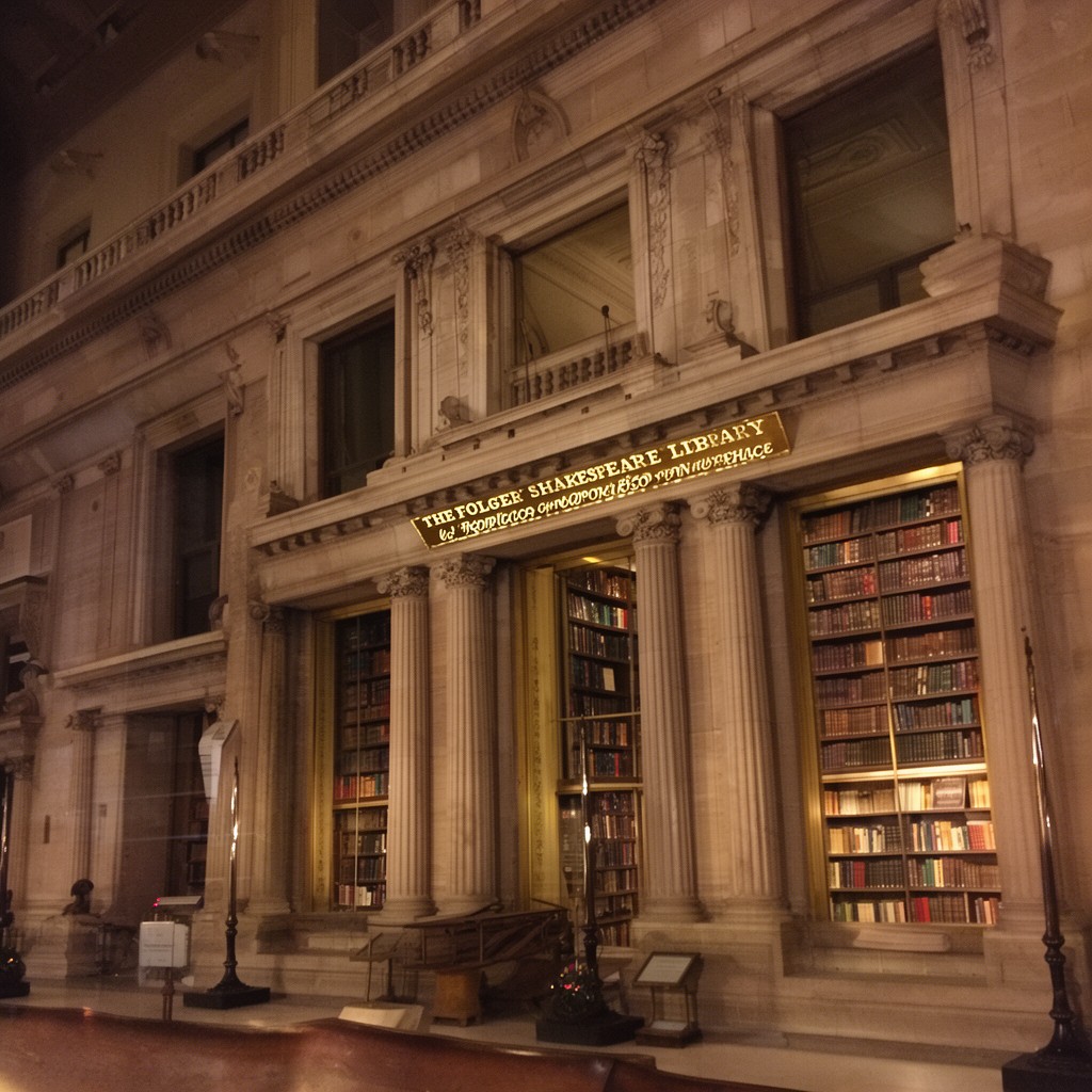AI-generated illustration of Folger Shakespeare Library