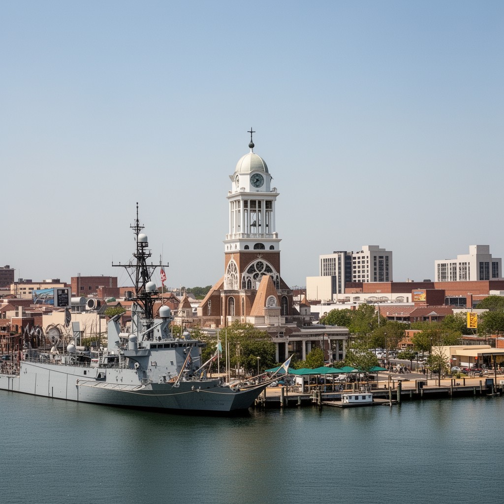 AI-generated illustration of Norfolk, Virginia