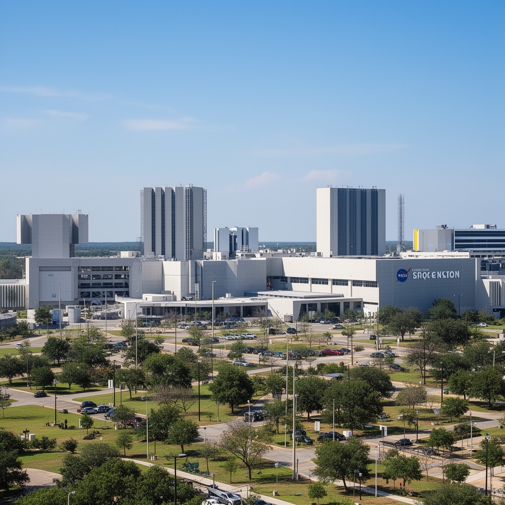 AI-generated illustration of Johnson Space Center