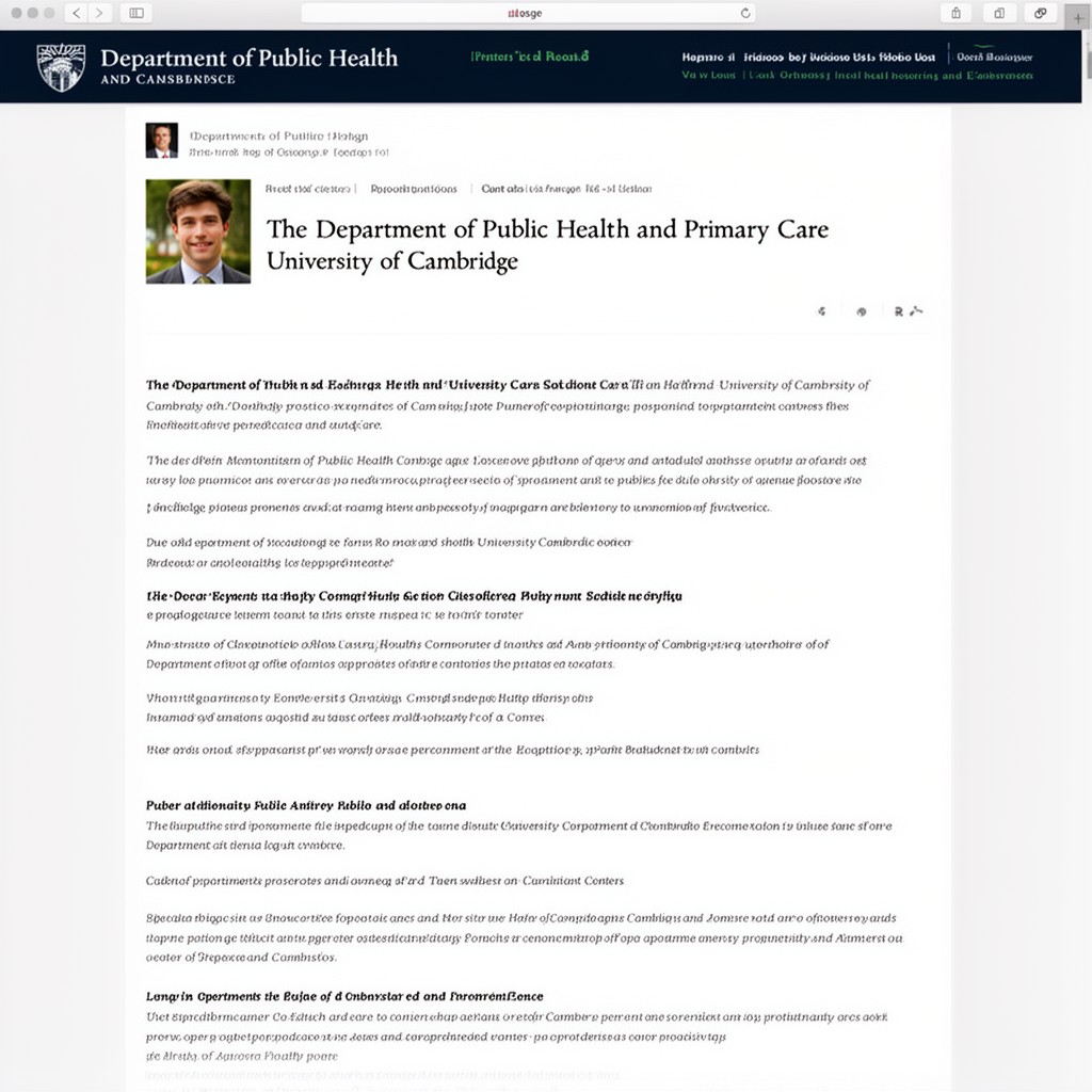 AI-generated illustration of Department of Public Health and Primary Care, University of Cambridge