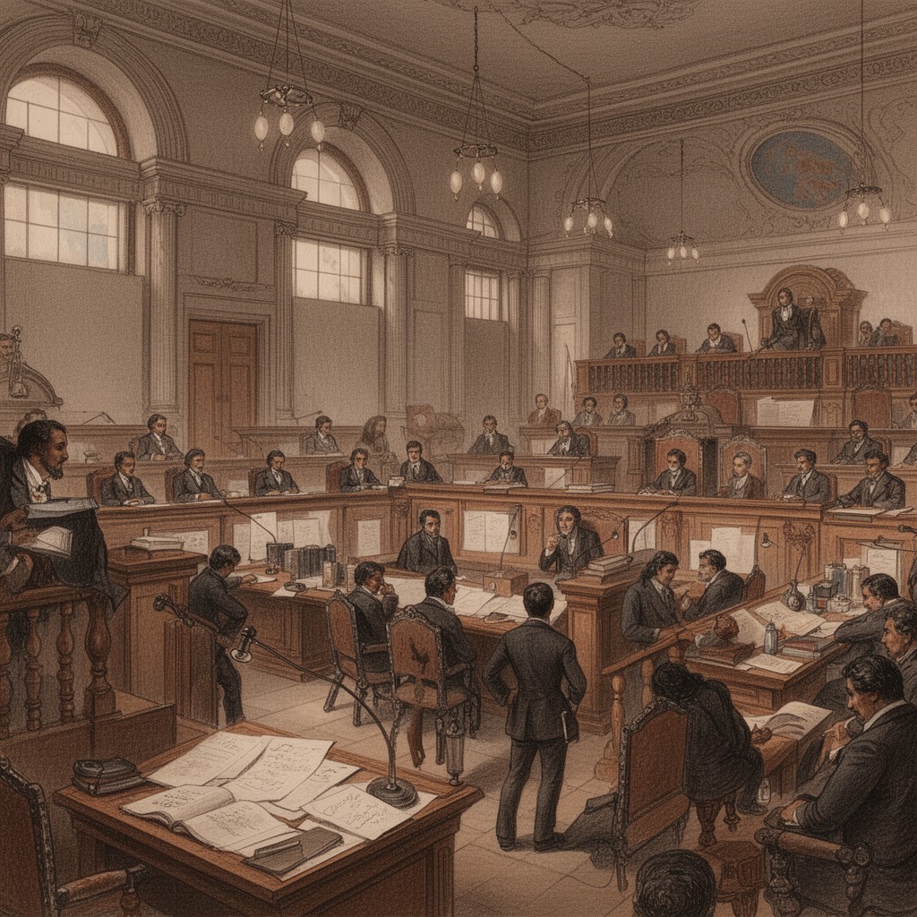 AI-generated illustration of Legislature of California under Mexican rule