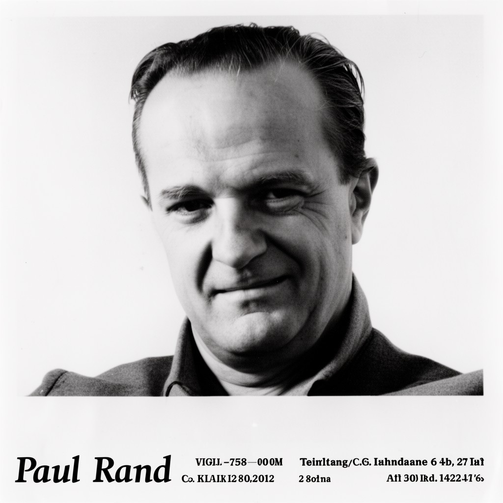 AI-generated illustration of Paul Rand