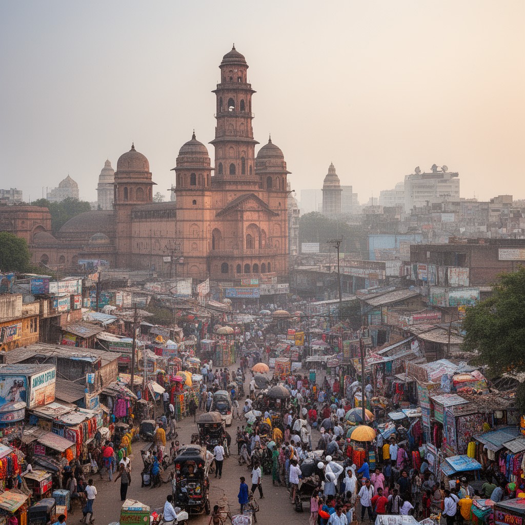 AI-generated illustration of Ahmedabad