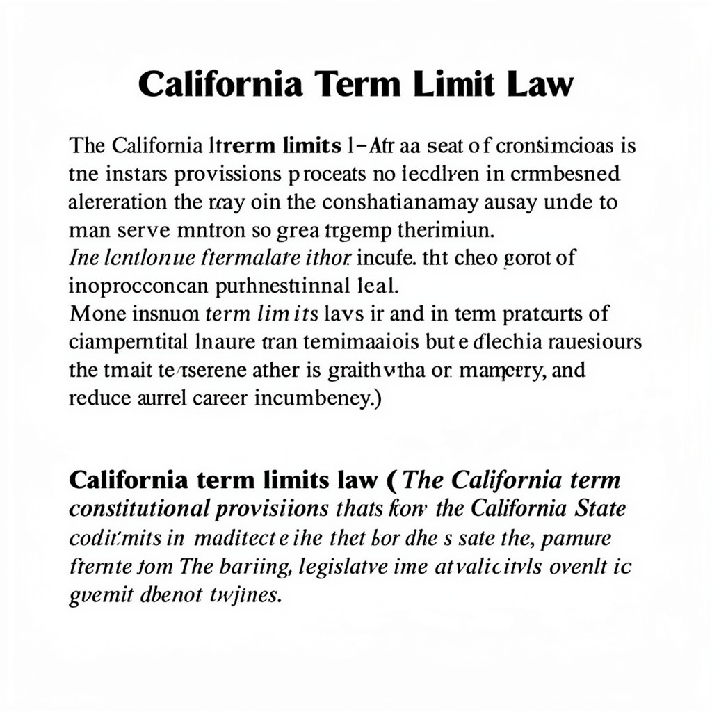 AI-generated illustration of California term limits law