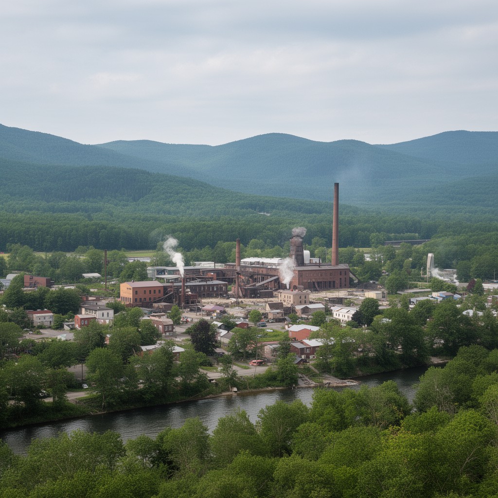 AI-generated illustration of Rumford, Maine