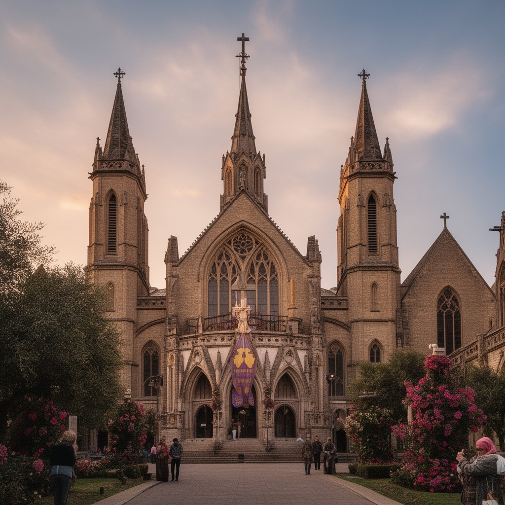 AI-generated illustration of Western Christianity