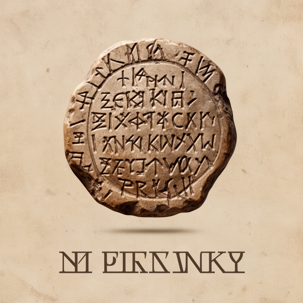 AI-generated illustration of North Picene alphabet