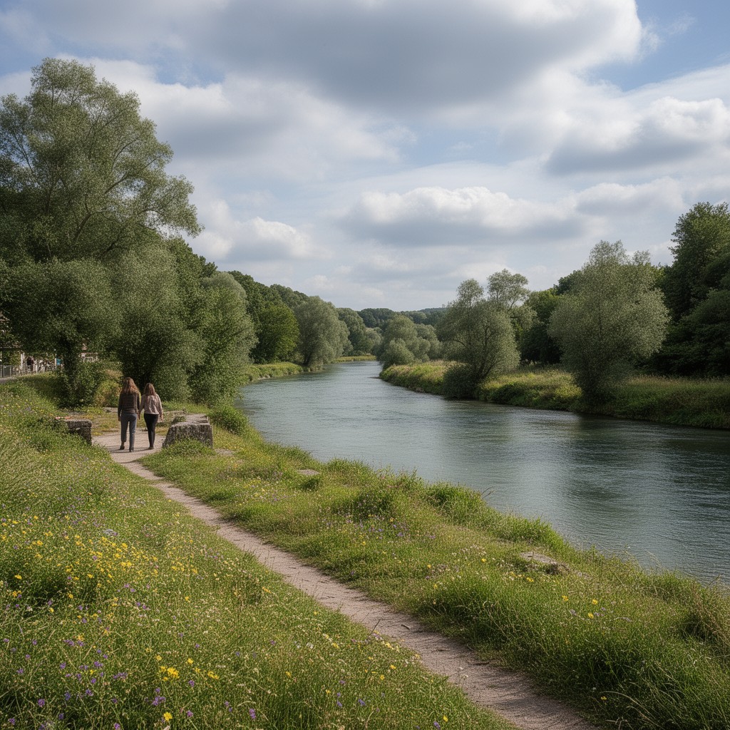 AI-generated illustration of Allier River