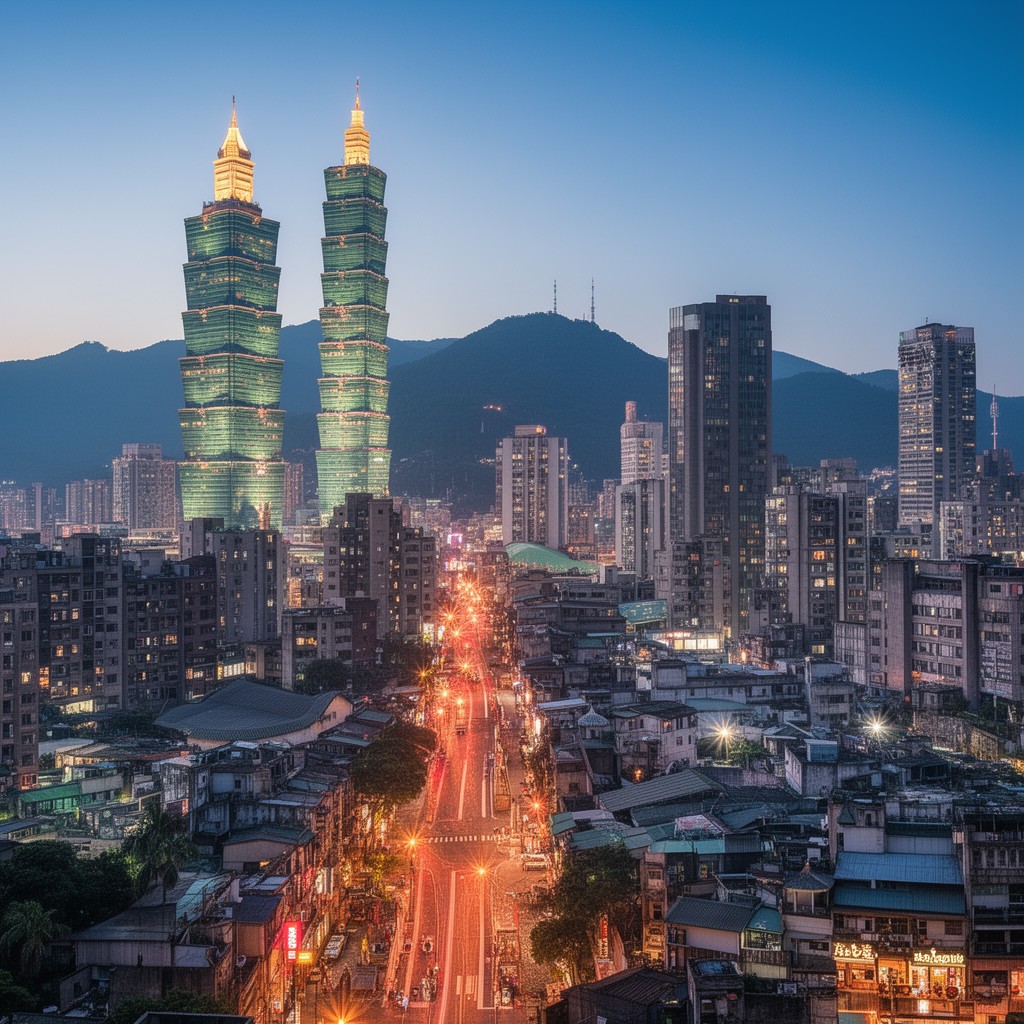 AI-generated illustration of Taipei, Taiwan