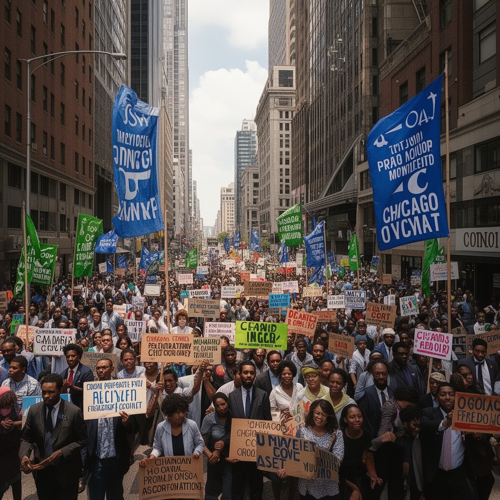 AI-generated illustration of Chicago Freedom Movement