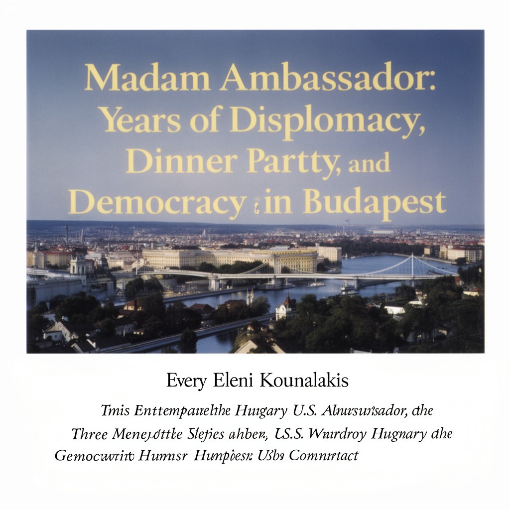 AI-generated illustration of Madam Ambassador: Three Years of Diplomacy, Dinner Parties, and Democracy in Budapest