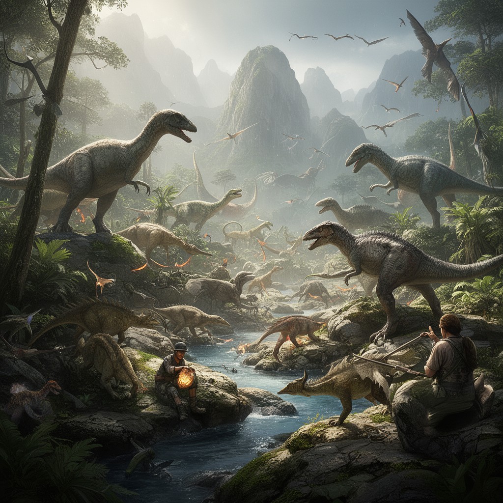 AI-generated illustration of Cretaceous