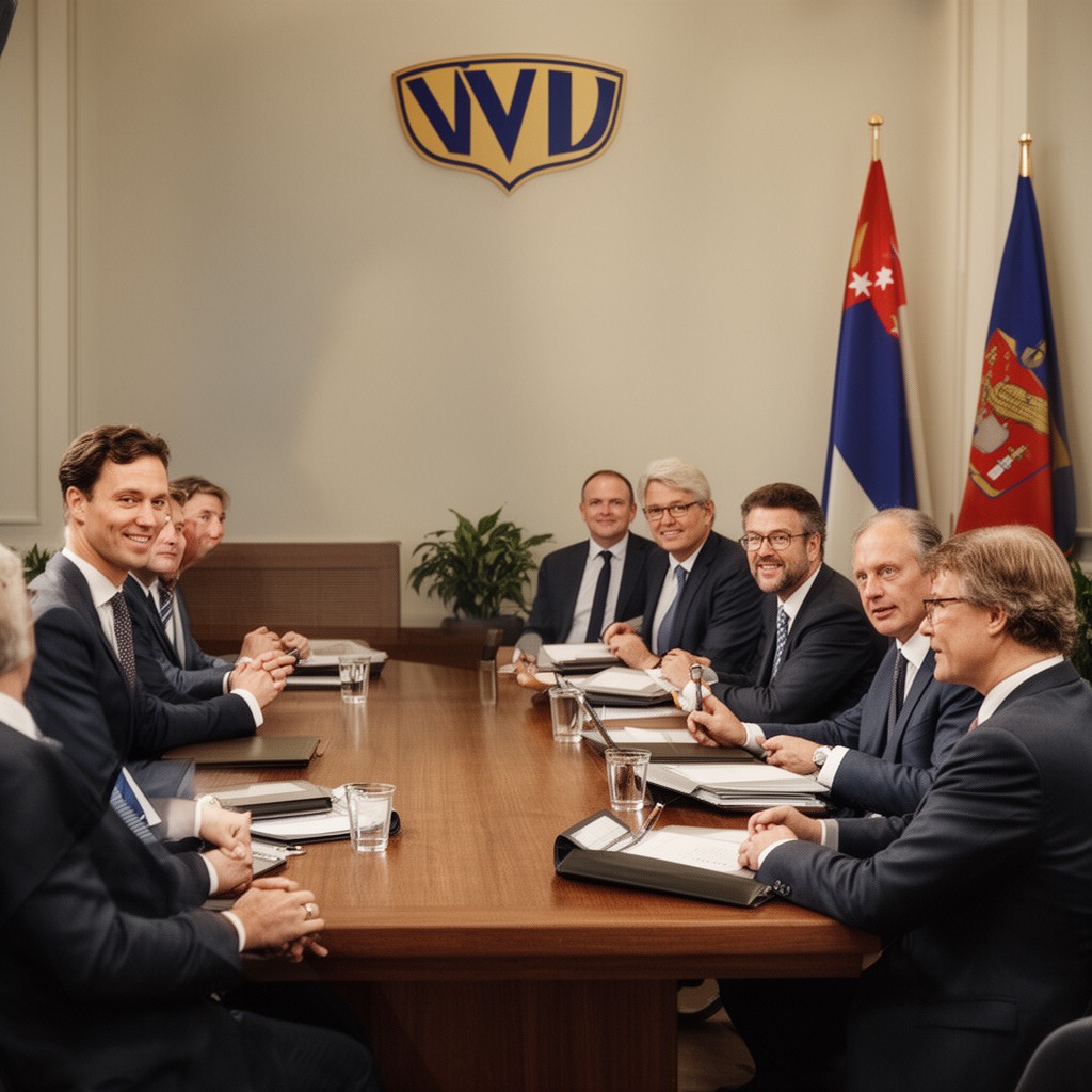 AI-generated illustration of Rutte I cabinet