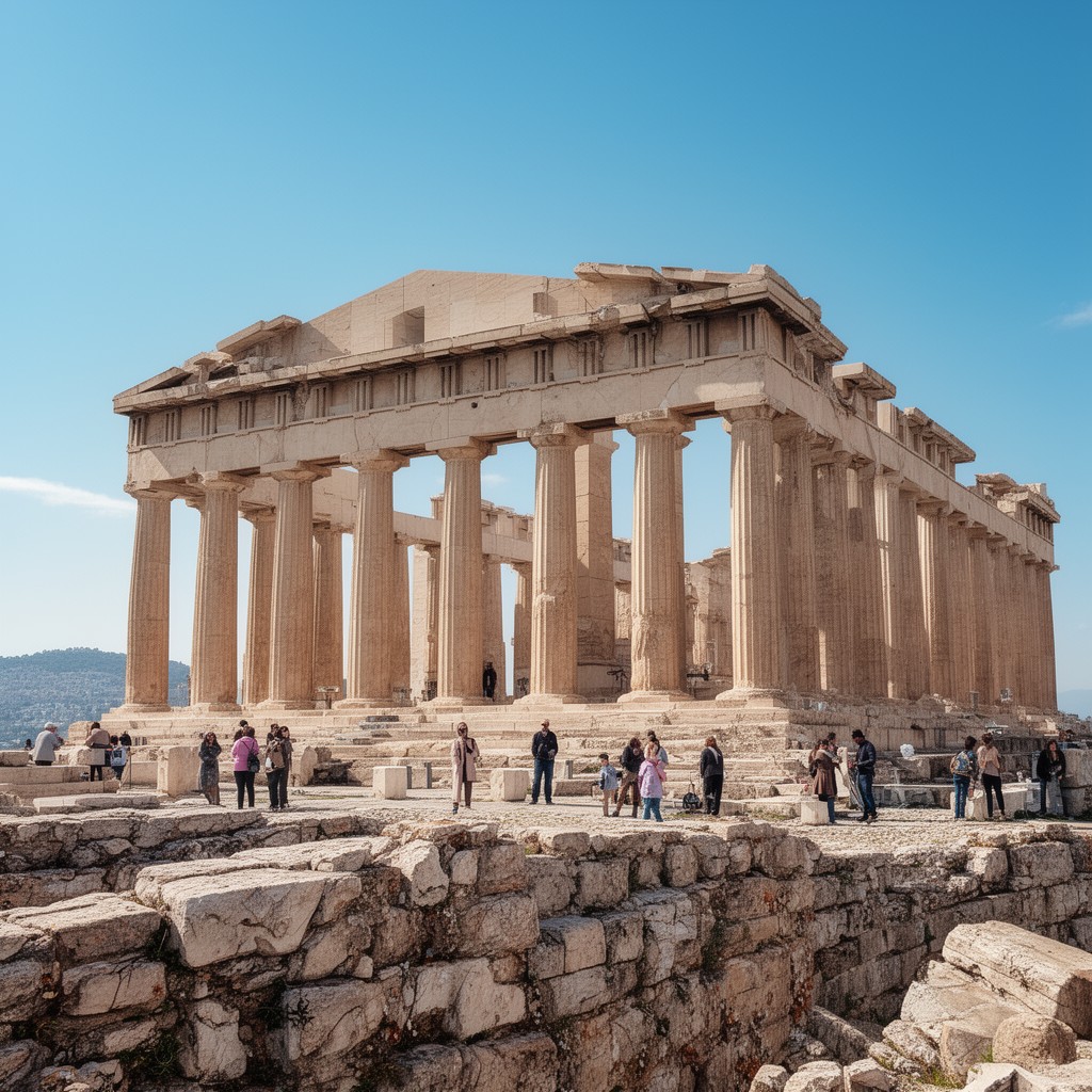 AI-generated illustration of the Parthenon