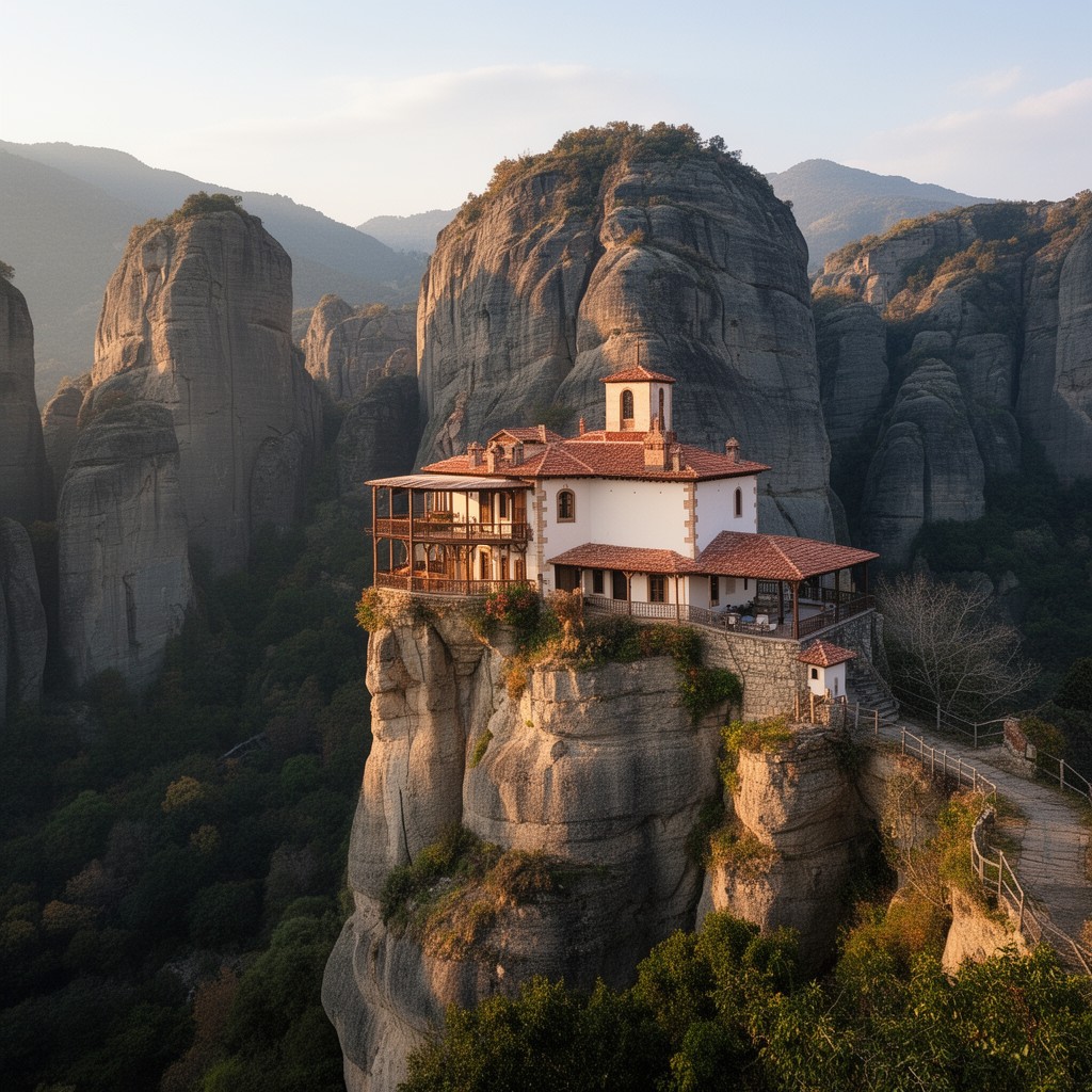 AI-generated illustration of St. Nicholas Anapausas Monastery