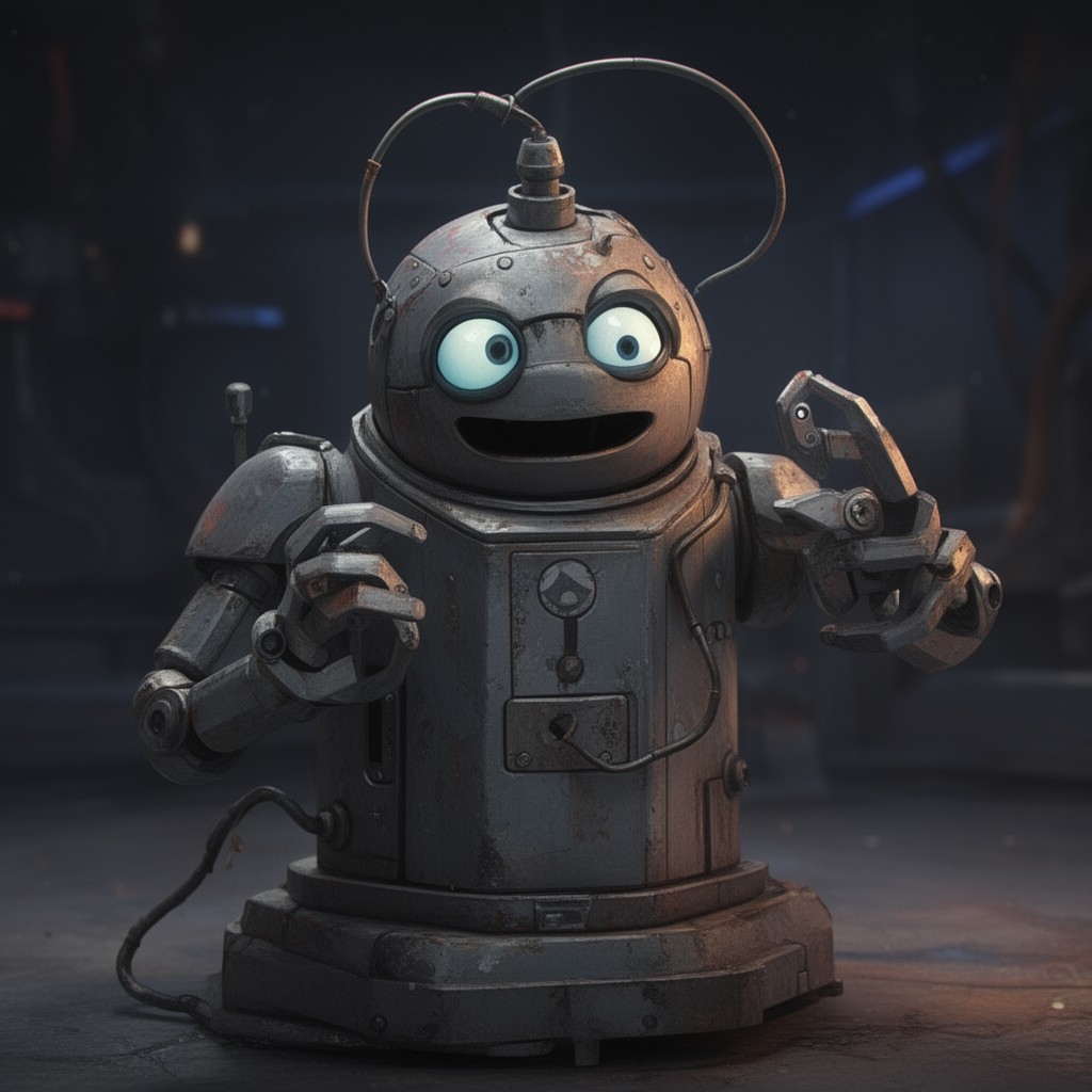AI-generated illustration of Marvin the Paranoid Android