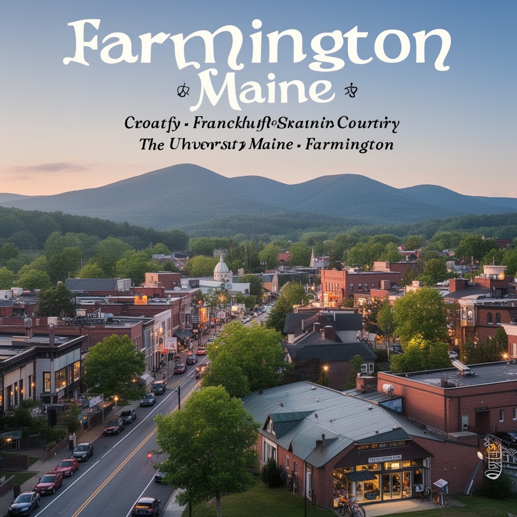 AI-generated illustration of Farmington, Maine