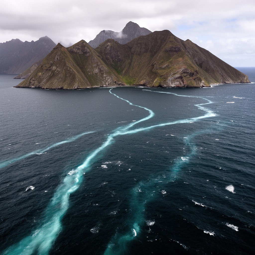 AI-generated illustration of Cape Horn sea route