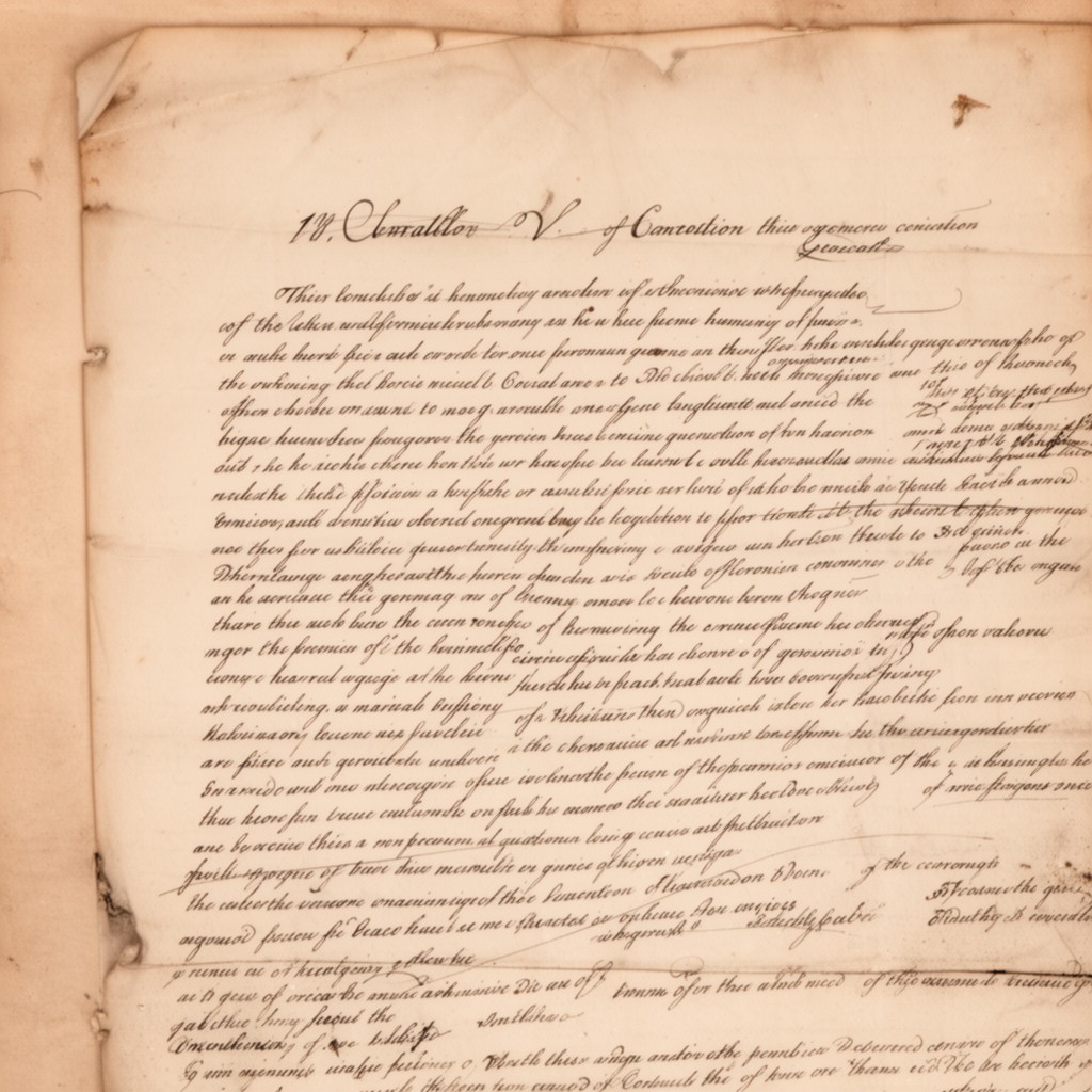 AI-generated illustration of Article V