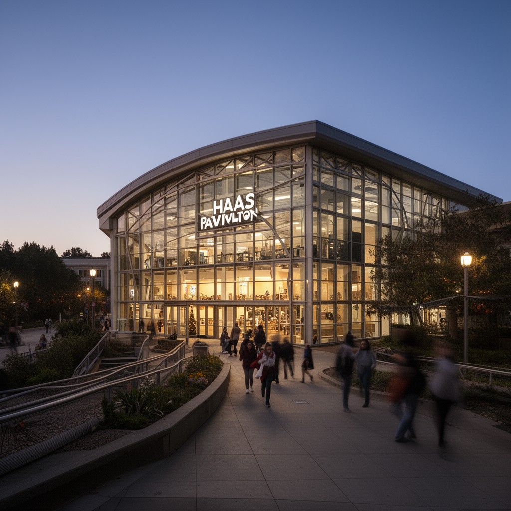 AI-generated illustration of Haas Pavilion