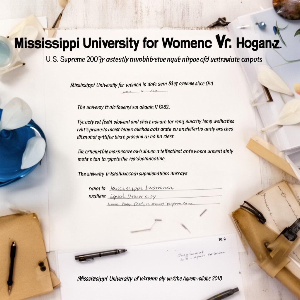 AI-generated illustration of Mississippi University for Women v. Hogan
