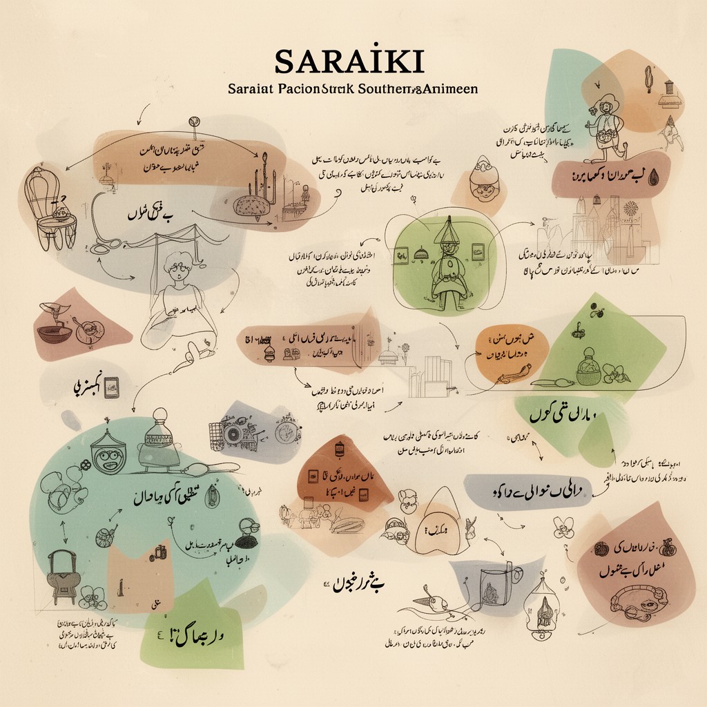 AI-generated illustration of Saraiki