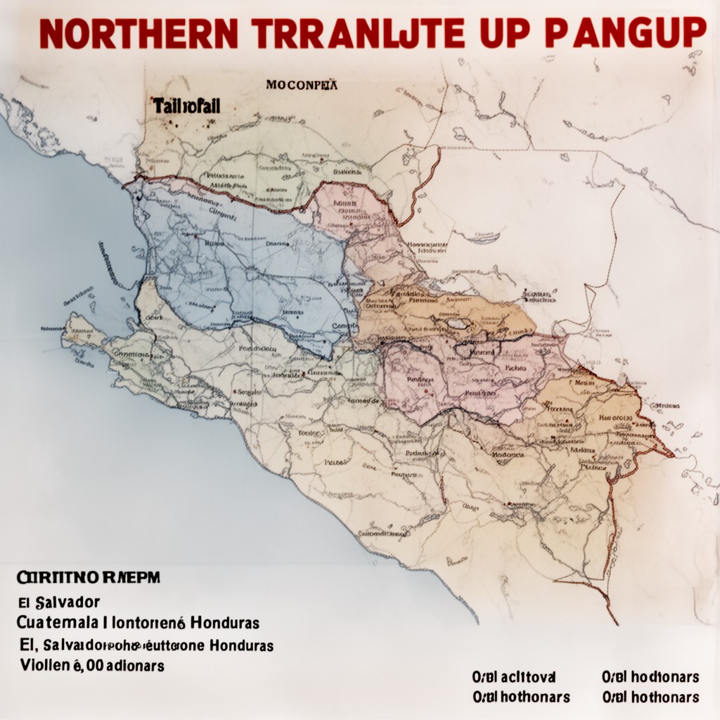 AI-generated illustration of Northern Triangle of Central America