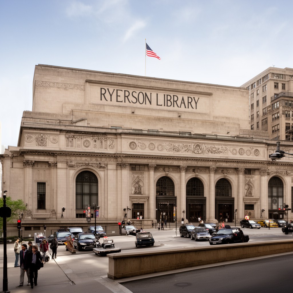 AI-generated illustration of Ryerson Library