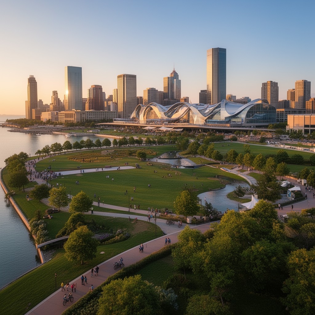 AI-generated illustration of Museum Campus Chicago