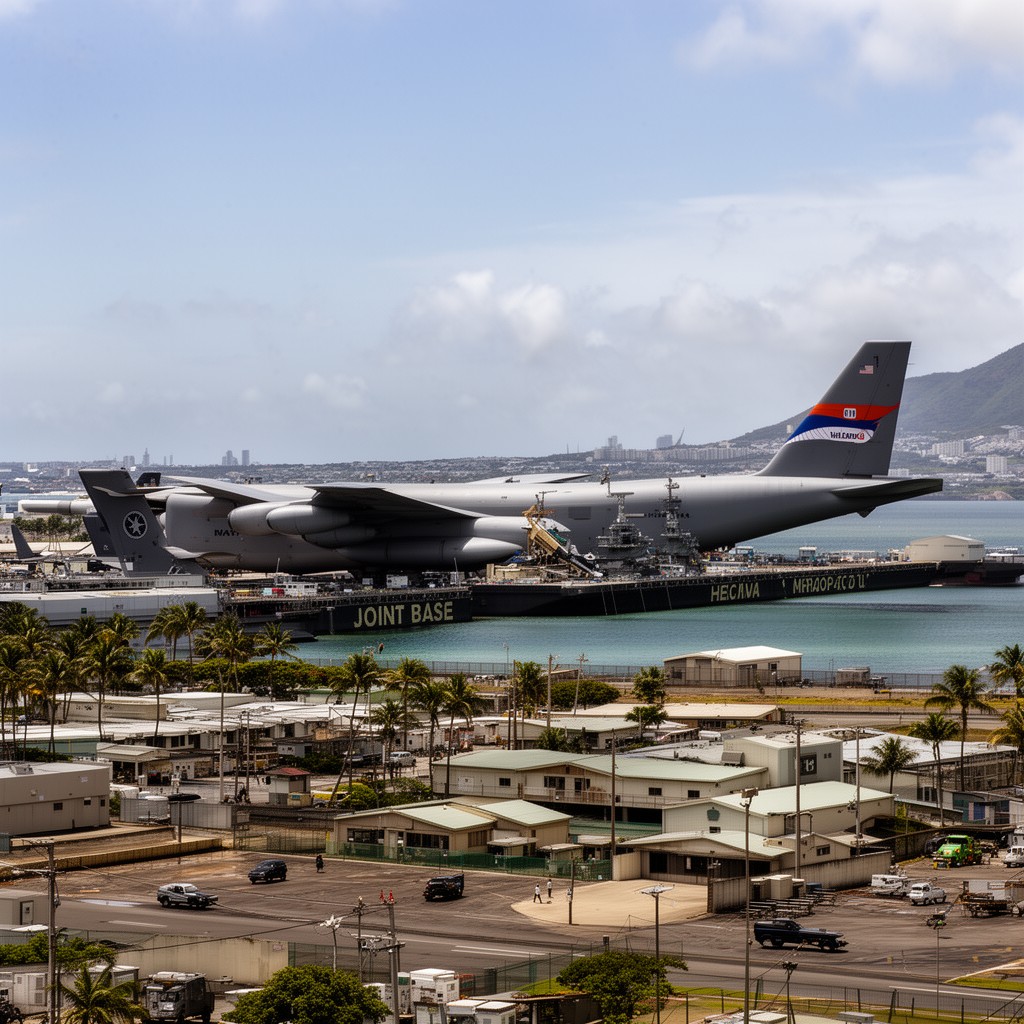 AI-generated illustration of Joint Base Pearl Harbor–Hickam