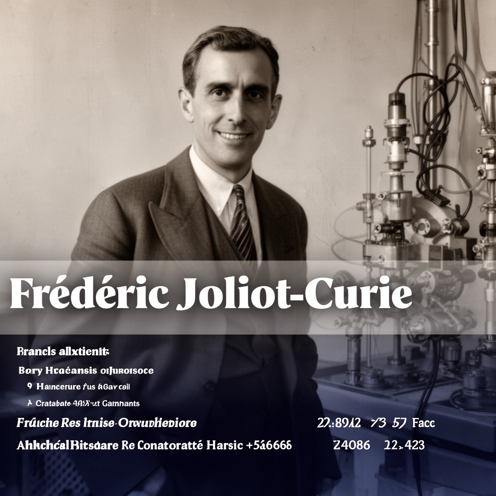 AI-generated illustration of Frédéric Joliot-Curie