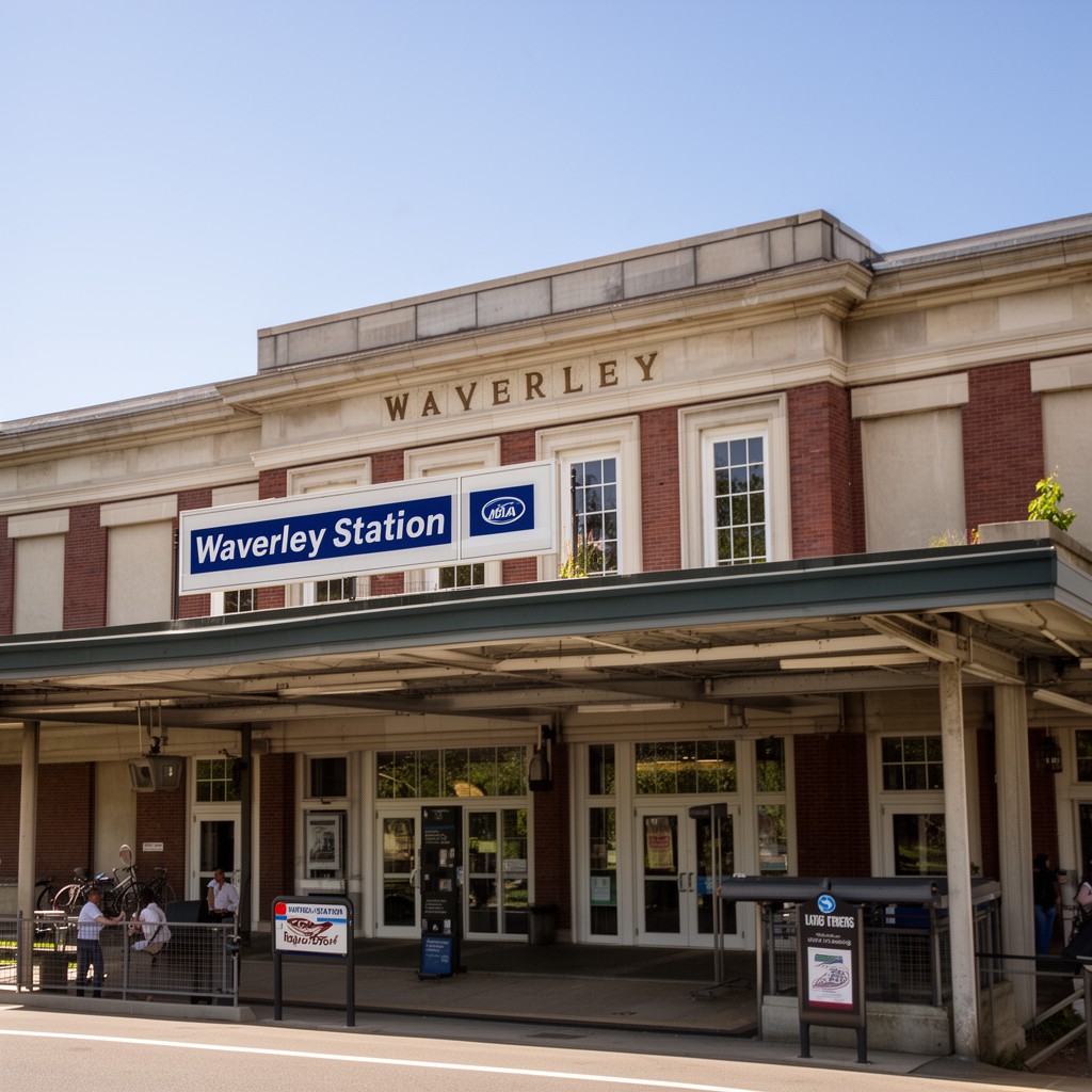 AI-generated illustration of Waverley station