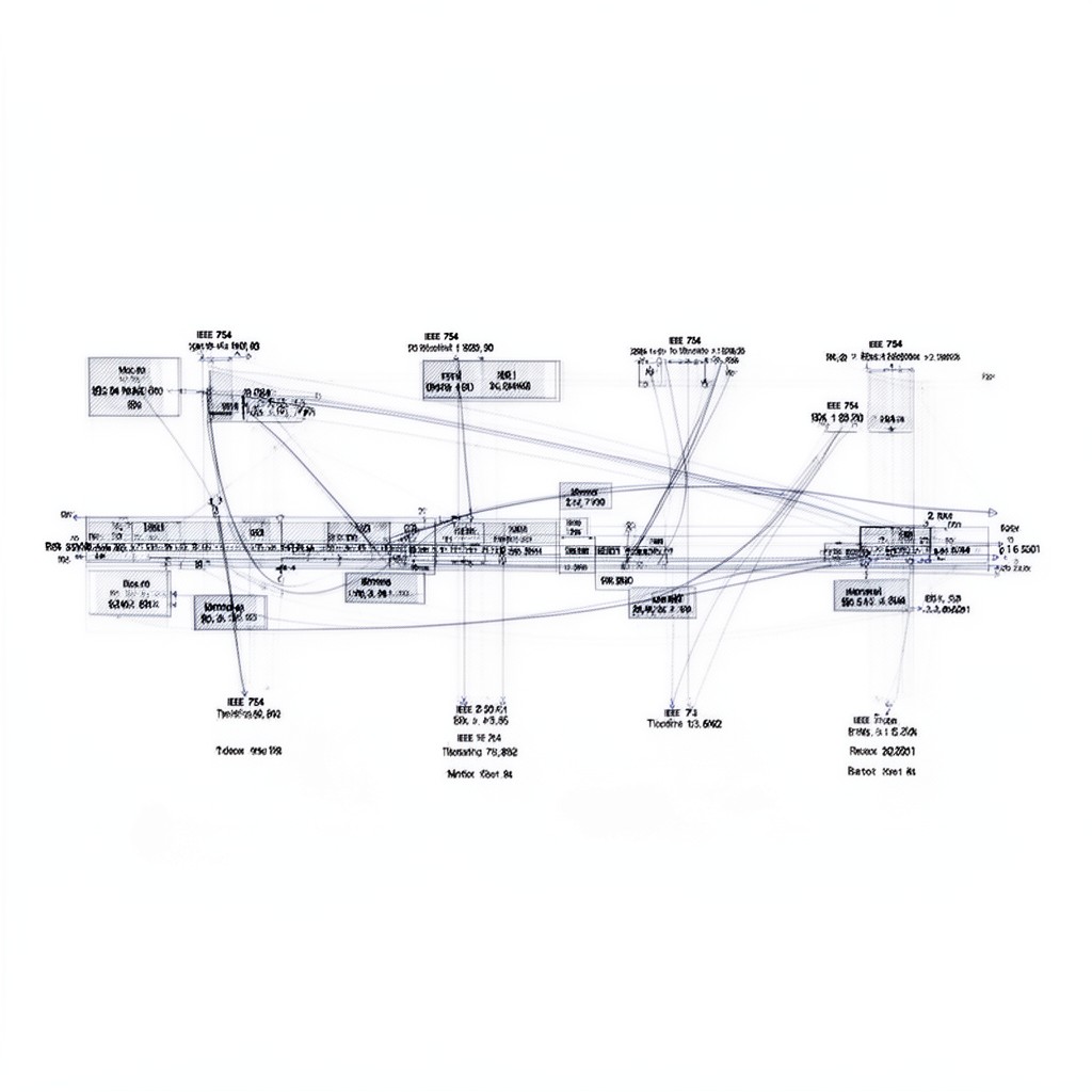 AI-generated illustration of IEEE 754 floating‑point arithmetic standard