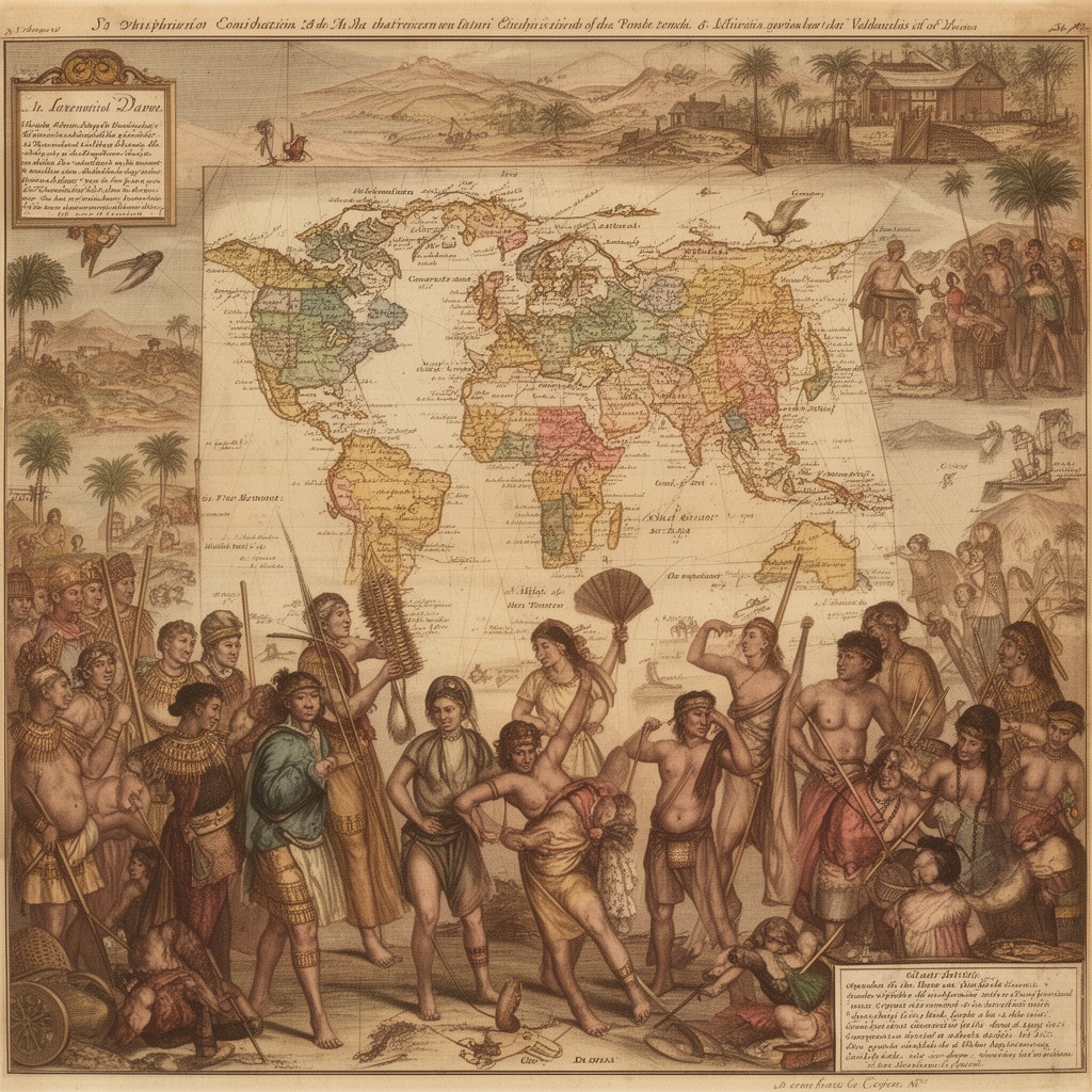 AI-generated illustration of Spanish colonization of the Americas