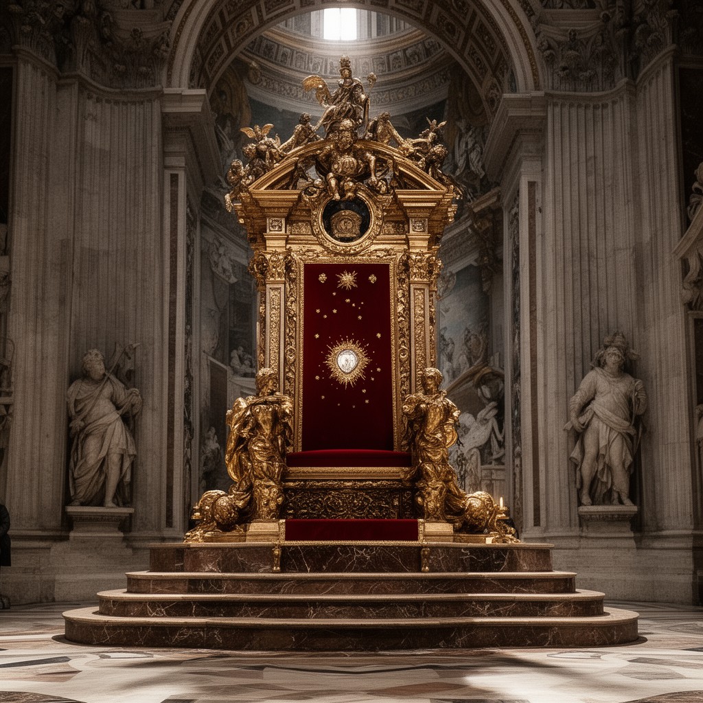 AI-generated illustration of Chair of Saint Peter