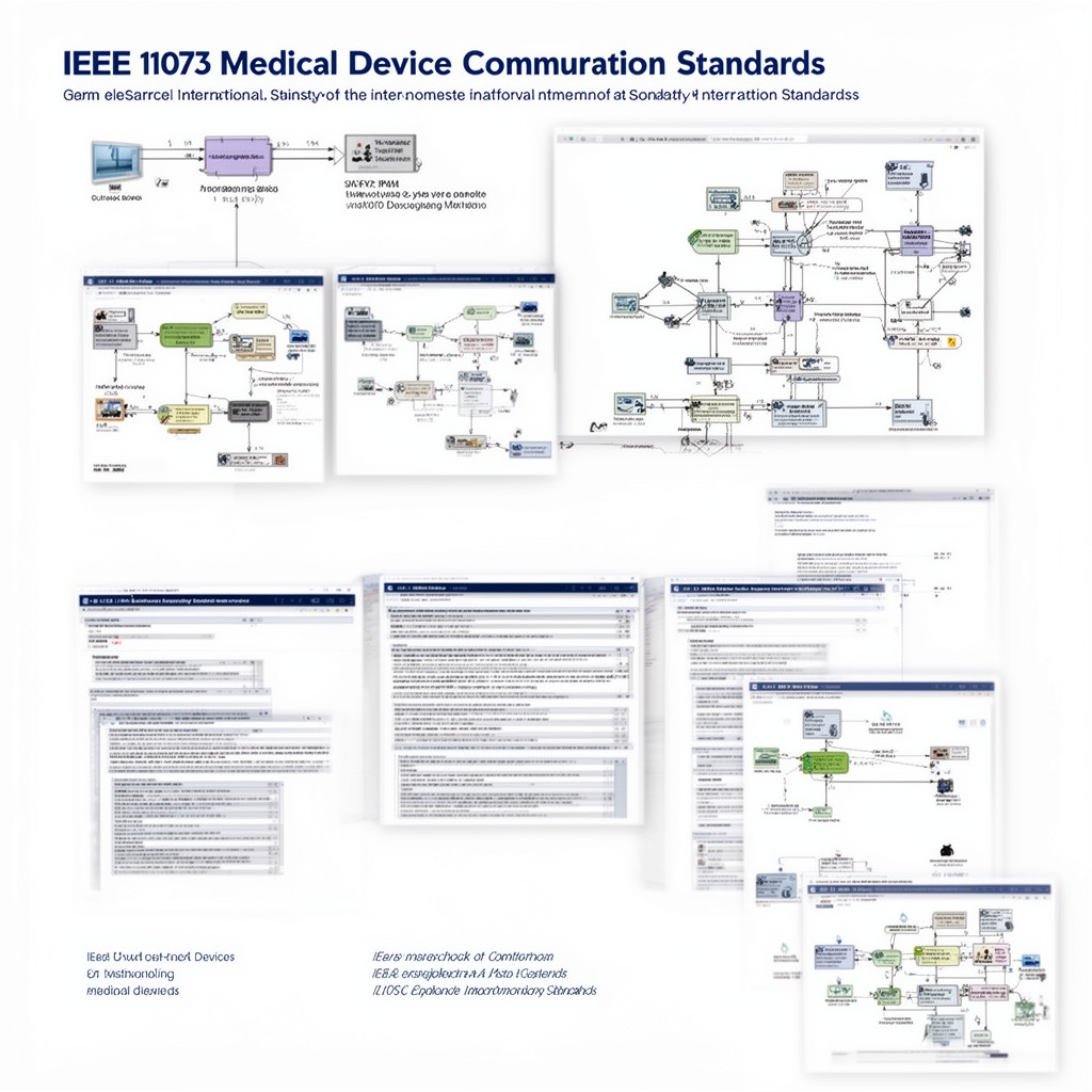 AI-generated illustration of IEEE 11073 medical device communication standards